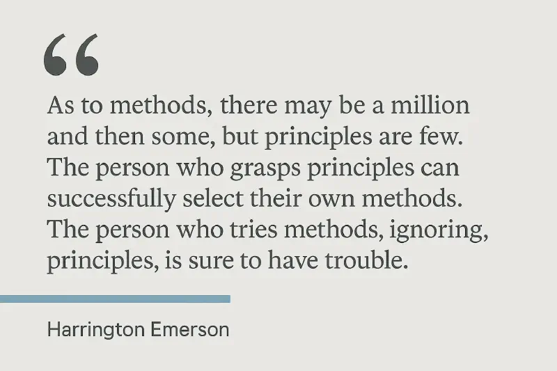 Principles Over Methods Principles Over Methods