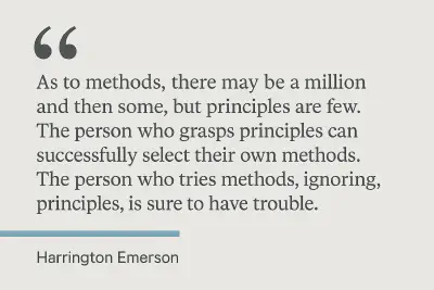 Principles Over Methods Principles Over Methods